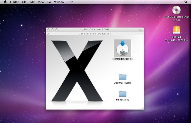 Comment installer Mac OS X