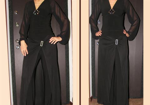 Jupe-pantalon retourné