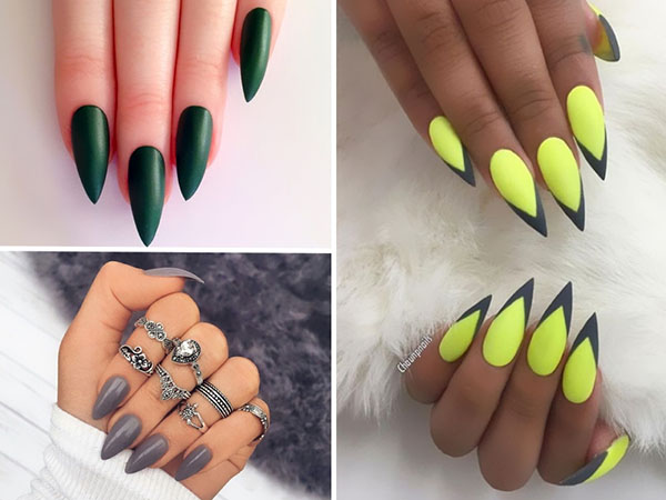 Retours disco: ongles stiletto - tendance 2016-2017