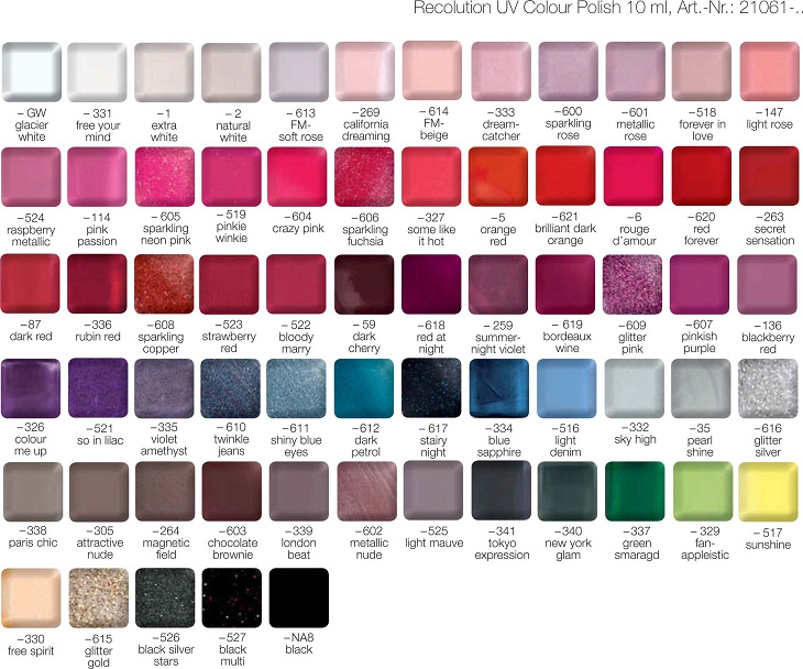 Une large gamme de couleurs vives et à la mode LCN Recolution