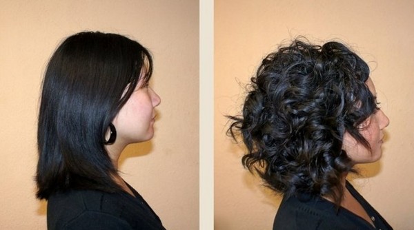 Chimie des cheveux avec une photo