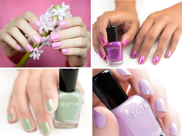 Manucure pastel parfait avec des vernis Zoya Charming 2017