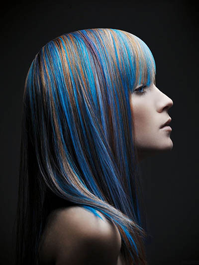 Coloriage sur les cheveux foncés