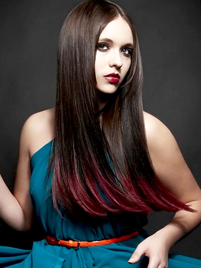 Coloriage sur les cheveux foncés