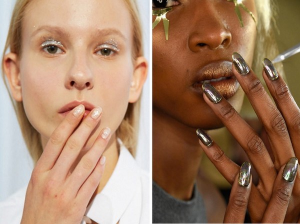Manucure avec paillettes - tendance été-2016
