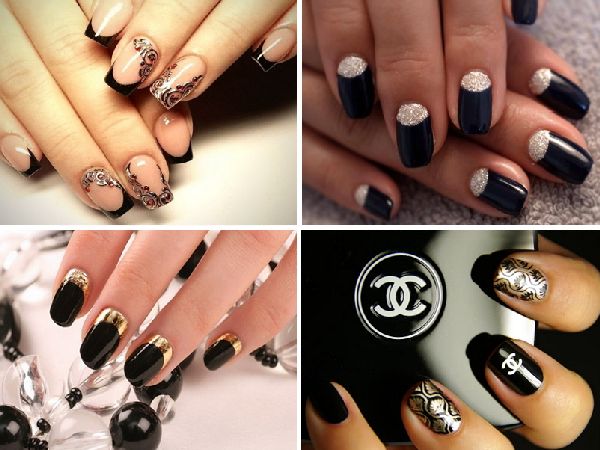 Manucure total noir - tendance automne-2016