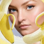 Masque d'une banane pour le visage Masque d'une banane pour le visage