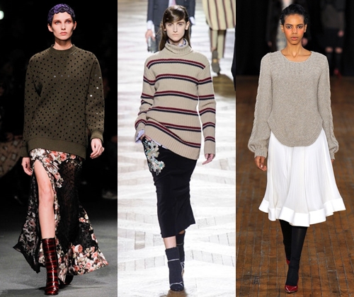 Pulls femme à la mode automne hiver 2015-2016: photo des pulls les plus en vogue de 2015