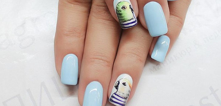 Nail art sur un ongle - tendance automne-2016