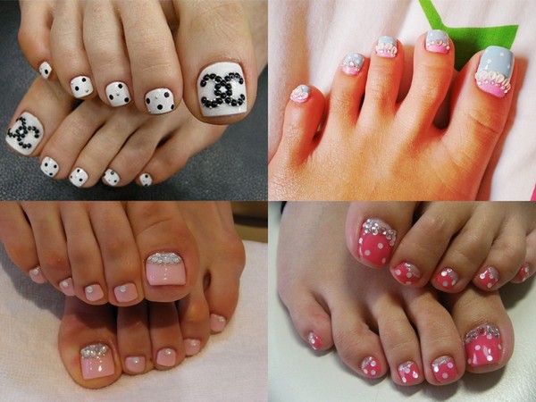 Design d'ongles à la mode sur les jambes - photos et vidéos