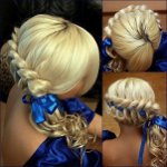 Cheveux du Nouvel An avec des tresses