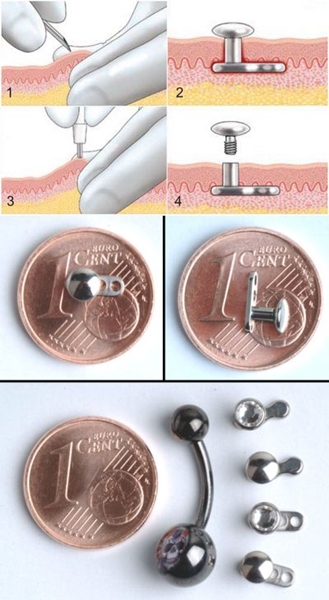 Piercing microdermique: comment sont fabriqués les microdermabras (photo)