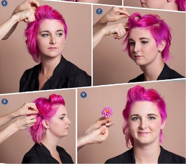 Coiffure pour la nouvelle année du pétard de ses propres mains - des idées de mode pour les cheveux courts, moyens et longs, photo