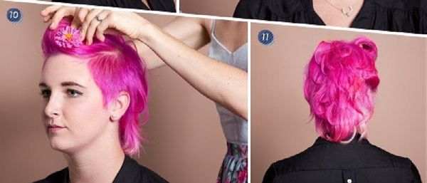 Coiffure pour la nouvelle année du pétard de ses propres mains - des idées de mode pour les cheveux courts, moyens et longs, photo