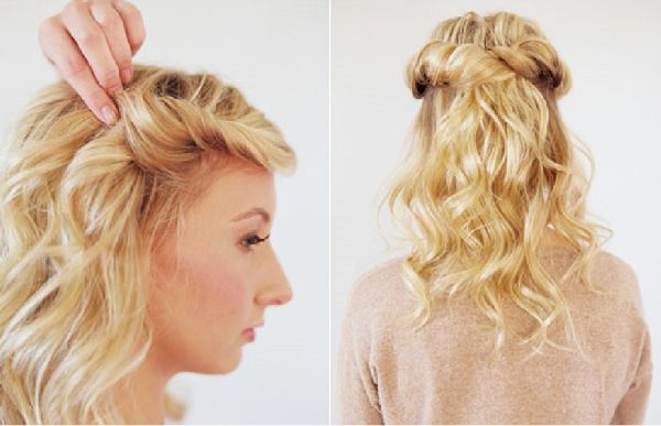 Coiffure pour la nouvelle année du pétard de ses propres mains - des idées de mode pour les cheveux courts, moyens et longs, photo
