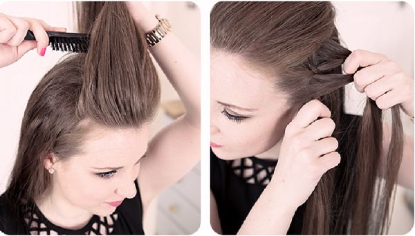 Coiffure pour la nouvelle année du pétard de ses propres mains - des idées de mode pour les cheveux courts, moyens et longs, photo