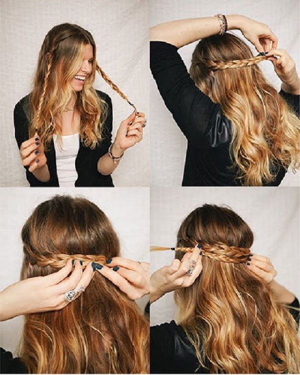 Coiffure pour la nouvelle année du pétard de ses propres mains - des idées de mode pour les cheveux courts, moyens et longs, photo