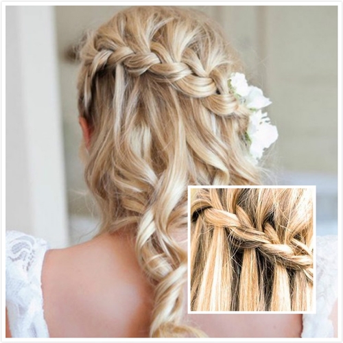 Coiffures sur le bal: cheveux longs