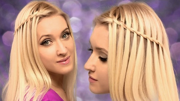 Tresse de tresse sur les cheveux moyens avec une photo