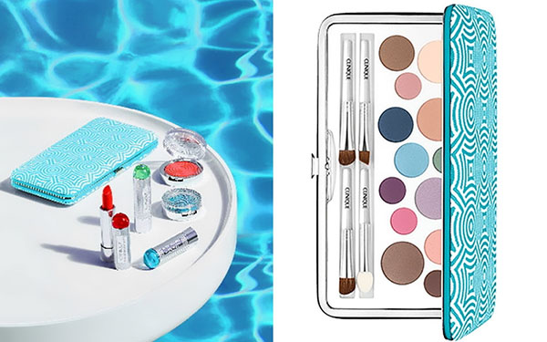Rose, azur et crème: Collection de maquillage Clinique + Jonathan Adler 2017
