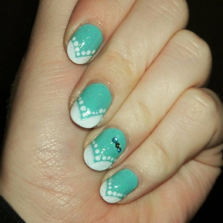 Manucure élégant et frais 2015: ongles de couleur menthe, photo