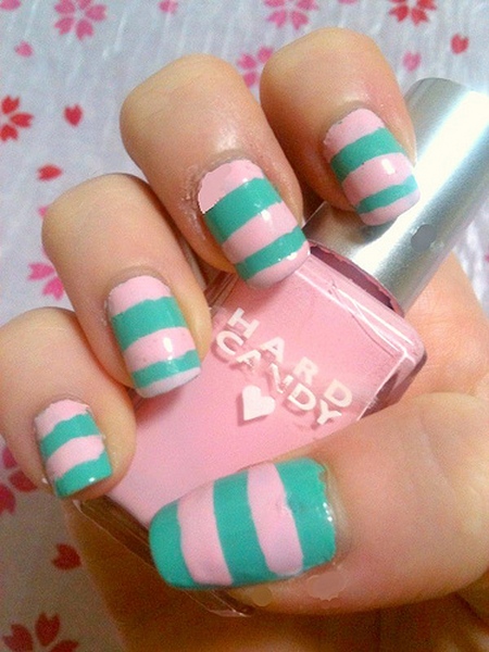 Manucure élégant et frais 2015: ongles de couleur menthe, photo