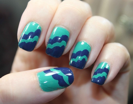 Manucure élégant et frais 2015: ongles de couleur menthe, photo