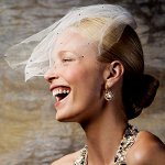 Coiffures de mariage avec un voile court Coiffures de mariage avec un voile court