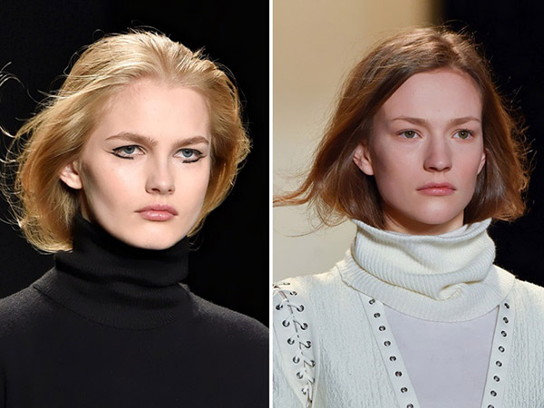 Les cheveux cachés sous le col - la pose d'automne réelle-2016