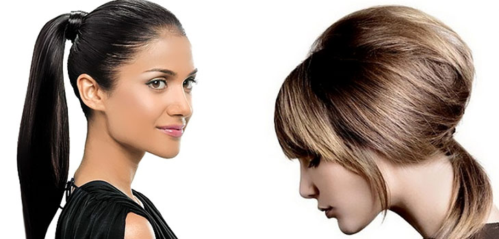Queue féminine: trois options de style topiques