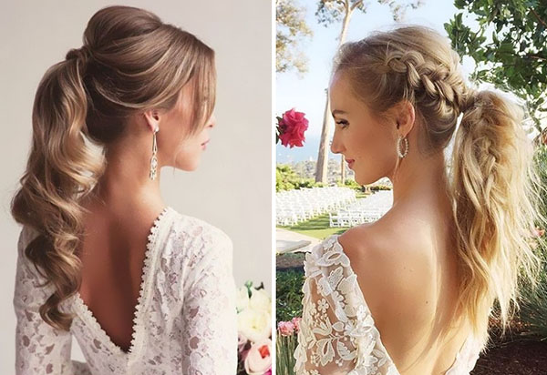 Queue féminine: trois options de style topiques