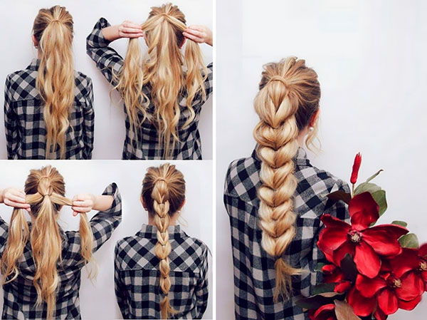 Queue féminine: trois options de style topiques