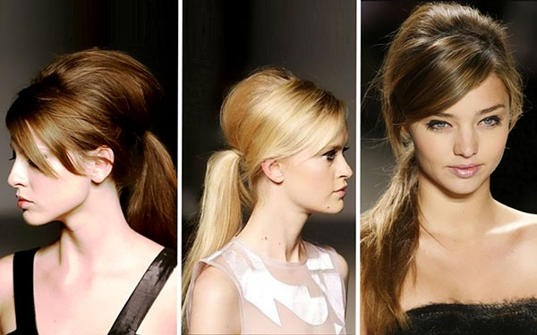 Queue féminine: trois options de style topiques