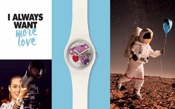 Plus d'amour: une surprise de la marque horlogère suisse Swatch