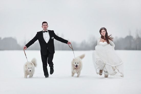 Des idées pour une séance photo de mariage en hiver