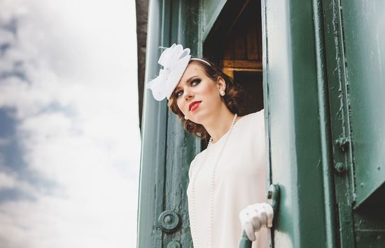 Séance photo de mariage dans un style rétro