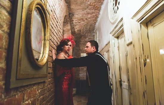 Séance photo de mariage dans un style rétro