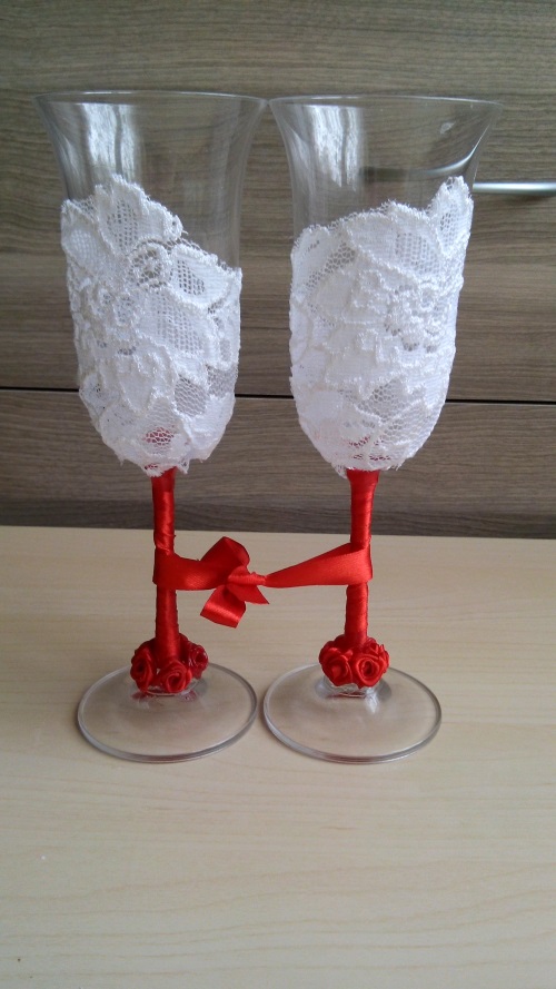 Décoration de verres de mariage