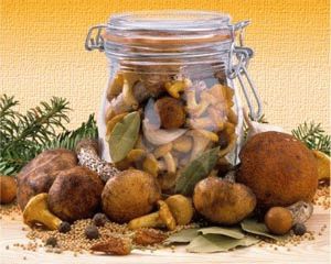 Champignons en conserve pour l'hiver