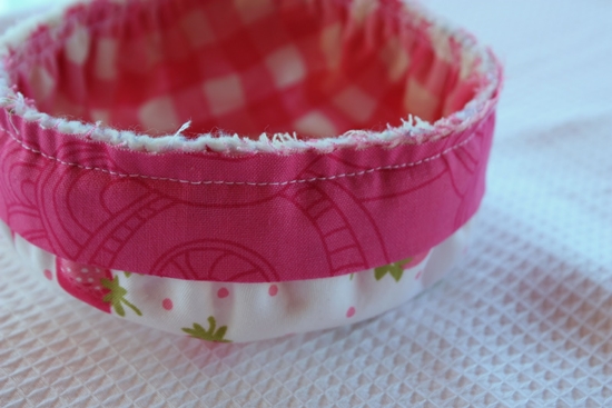 Panier de tissu avec leurs propres mains