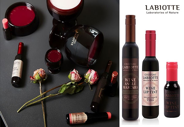 Cosmétiques dans un verre: une collection de vin de maquillage Chateau Labiotte