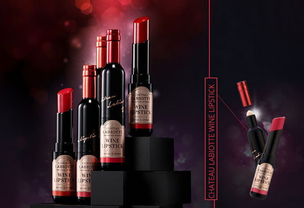 Cosmétiques dans un verre: une collection de vin de maquillage Chateau Labiotte