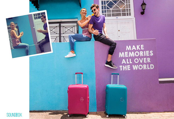 L'été sur la route: valises lumineuses American Tourister Soundbox