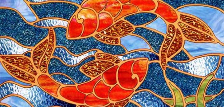 mosaïque de poissons