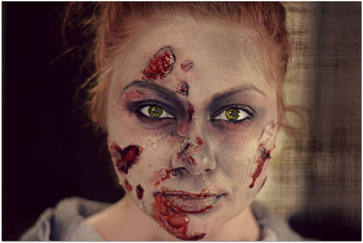 Zombie Makeover pour Halloween: photo, vidéo comment faire vos propres mains