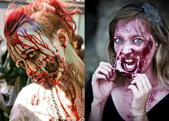 Zombie Makeover pour Halloween: photo, vidéo comment faire vos propres mains