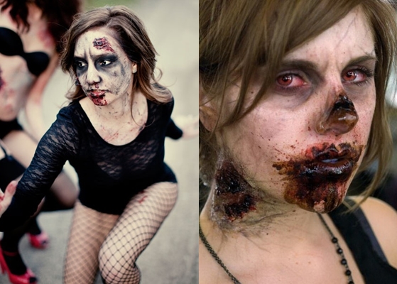 Zombie Makeover pour Halloween: photo, vidéo comment faire vos propres mains