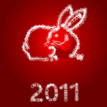 Félicitations pour la nouvelle année de Rabbit