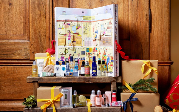 Ambiance festive: calendrier de l'avent L'Occitane