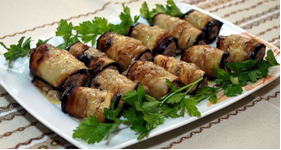 champignons et aubergines